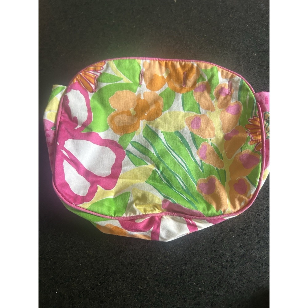 VTG Lilly Pulitzer Wood Handle Bermuda Bag with four Additional button on covers - Picture 6 of 16